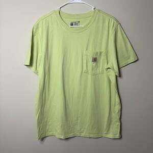 Carhartt Loose Fit Heavyweight Short-Sleeve Pocket T-Shirt Lime Green Size Large